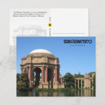 The Palace of Fine Arts, CA - postcard