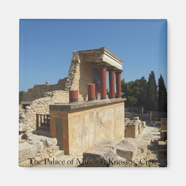 The Palace of Minos at Knossos, Crete,  GREECE Magnet (Front)