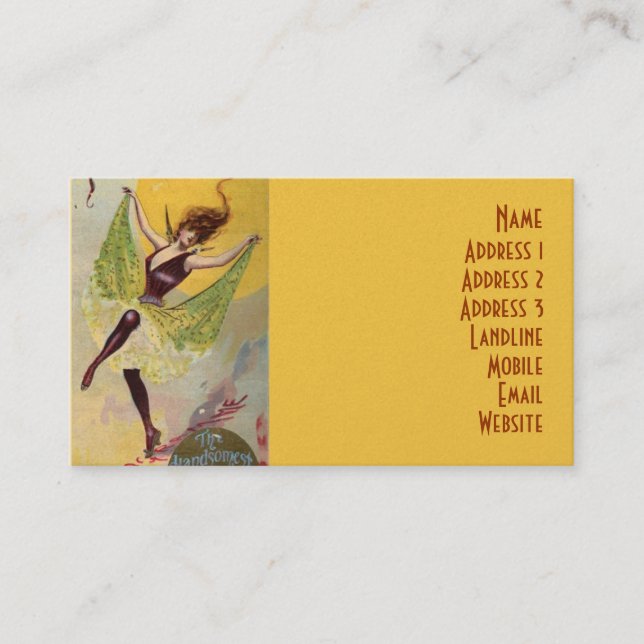 The Palace Theater of Varieties Business Card (Front)