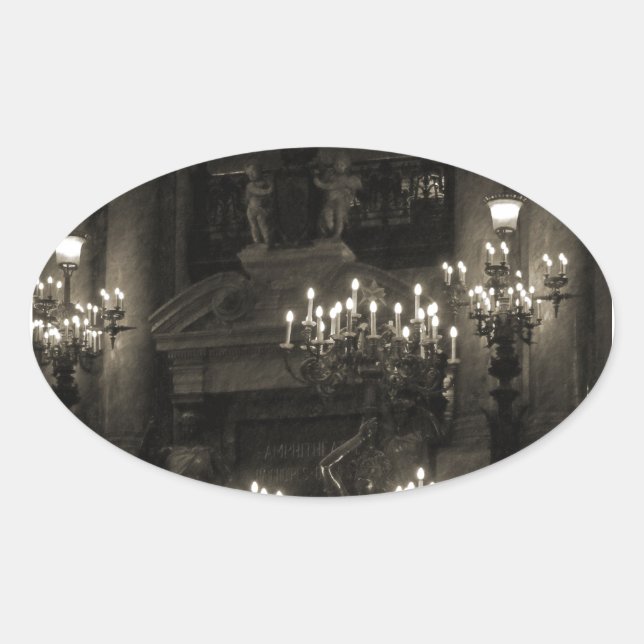 The Palais Garnier Paris France Oval Sticker (Front)