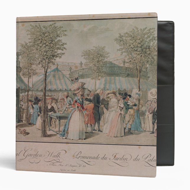 The Palais Royal Garden Walk, 1787 3 Ring Binder (Front/Inside)