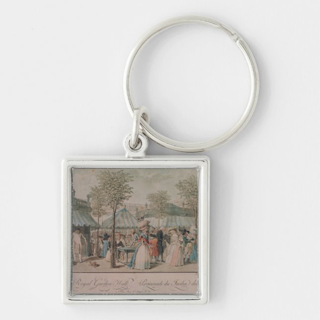 The Palais Royal Garden Walk, 1787 Keychain (Front)