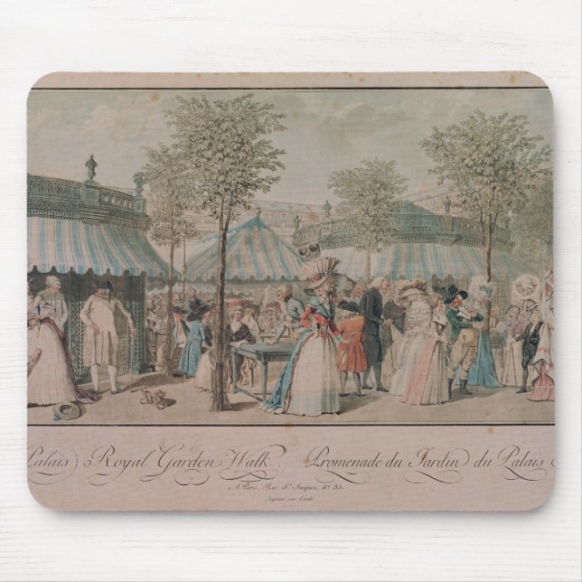 The Palais Royal Garden Walk, 1787 Mouse Pad (Front)
