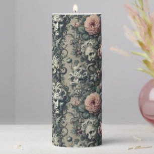 The Pale Purge – Gothic Sanctum in Tapestry Pillar Candle
