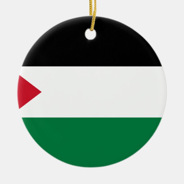 The Palestinian flag (علم فلسطين‎) Ceramic Ornament (Front)