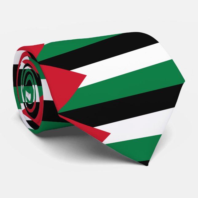 The Palestinian flag (علم فلسطين‎) Neck Tie (Rolled)