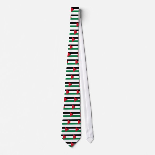 The Palestinian flag (علم فلسطين‎) Neck Tie (Front)