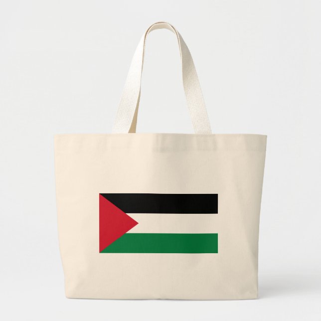 The Palestinian flag (particularly) used in the pr Large Tote Bag (Front)