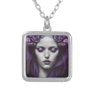 The Palid Violet Silver Plated Necklace