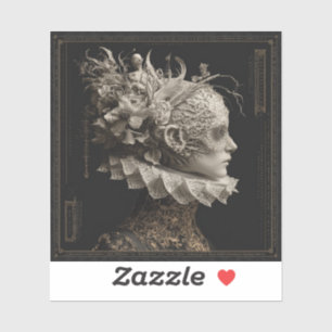 The Pallid Sovereign — Gothic Fine Art Sticker
