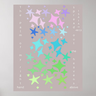 The Palm of my Right Hand Spread Out The Heavens Poster