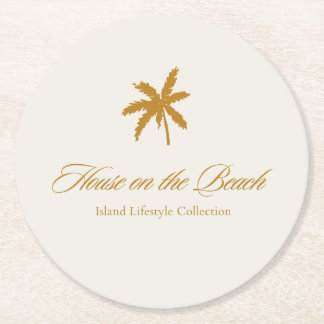 The Palm Tree Round Paper Coaster