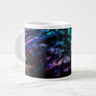 The Palm Trees Under the Seaside Rainbow Large Coffee Mug