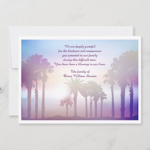 The Palms Bereavement Thank You Card