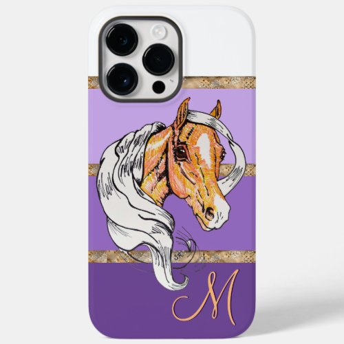 The Palomino purple gradientgold stripes Case_M Case_Mate iPhone 14 Pro Max Case