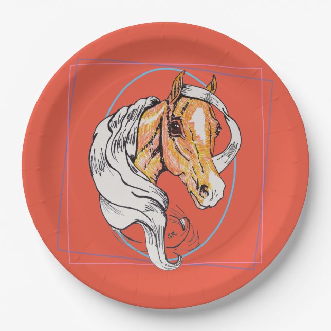 The Palomino (salmon) Paper Plates (Front)