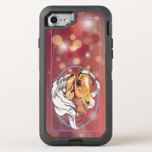 The Palomino (soft burgundy lights) OtterBox Defender iPhone SE/8/7 Case