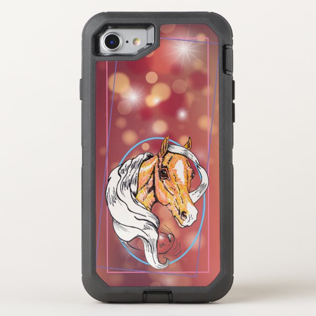 The Palomino (soft burgundy lights) Otterbox iPhone Case (Back)