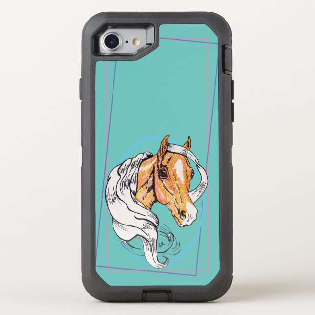The Palomino (teal) Otterbox iPhone Case (Back)