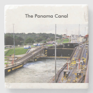 The Panama Canal, High Def Photography Stone Coaster