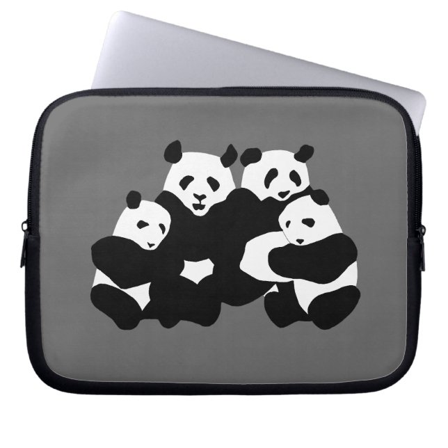 The Panda Bear Laptop Sleeve (Front)