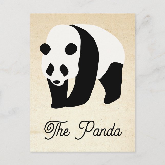 The Panda Color Block Holiday Postcard (Front)