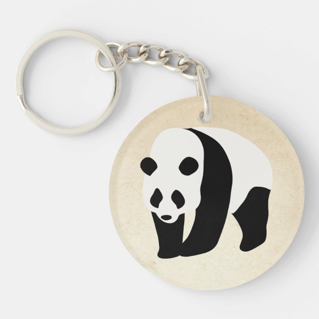 The Panda Color Block Keychain (Front)