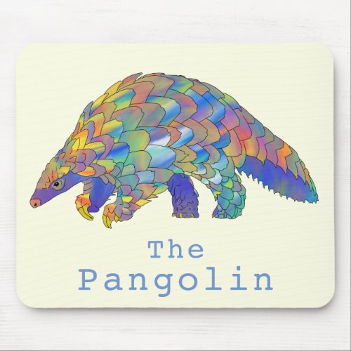The Pangolin Endangered Species Colorful Animal Mouse Pad