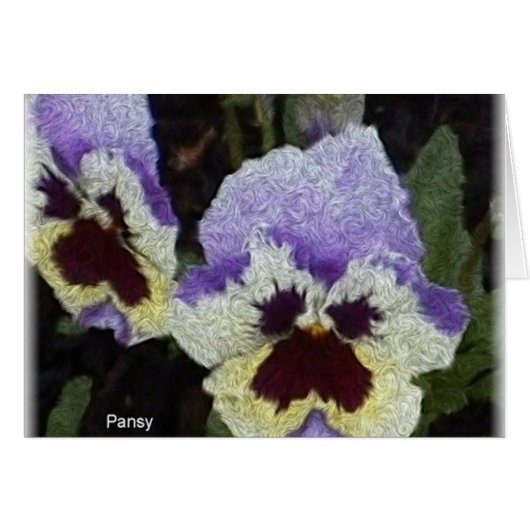 The pansies cards (Front Horizontal)