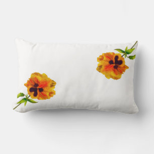 'The Pansy Party' on a Lumbar Pillow (II)