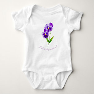 'The Pansy Party' on a Onezie and T-shirt (III) Baby Bodysuit