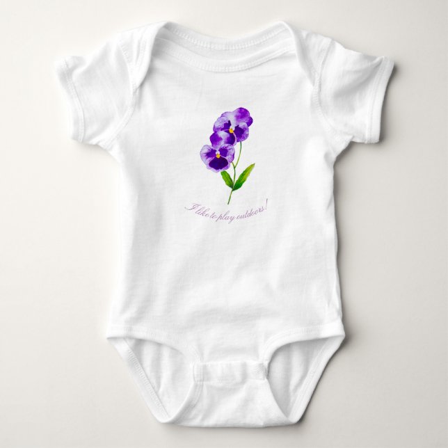 'The Pansy Party' on a Onezie and T-shirt (III) Baby Bodysuit (Front)