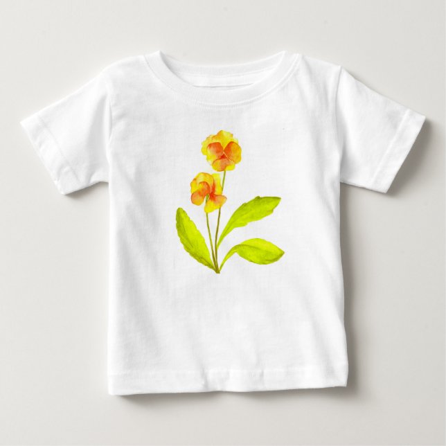 'The Pansy Party' on a Toddler Ruffle Tee (IV) (Front)