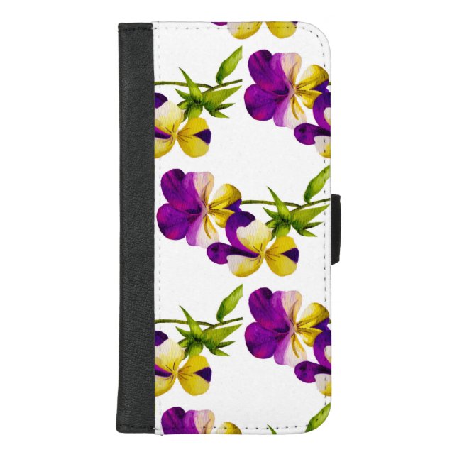 'The Pansy Party' on a Wallet Case (I) (Front)