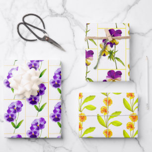 'The Pansy Party' on a Wrapping Paper Set