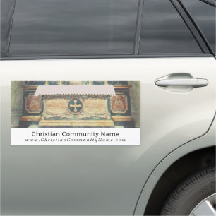 The Pantheon Altar, Rome, Christianity, Religious Car Magnet