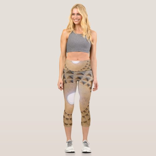 The Pantheon in Rome 3 travel wall art Capri Leggings