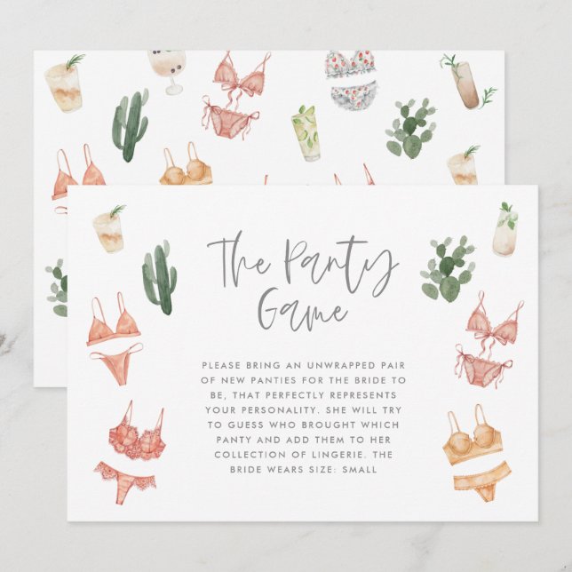 The panty game lingerie cactus champagne (Front/Back)