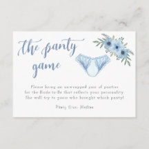 The Panty Game Lingerie Shower Insert