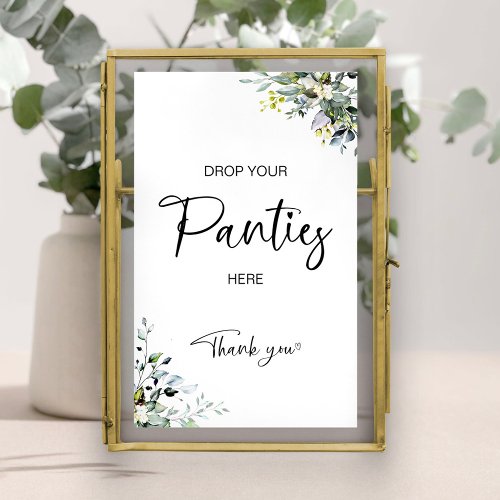 The Panty Game Sign Minimalist Bridal Shower
