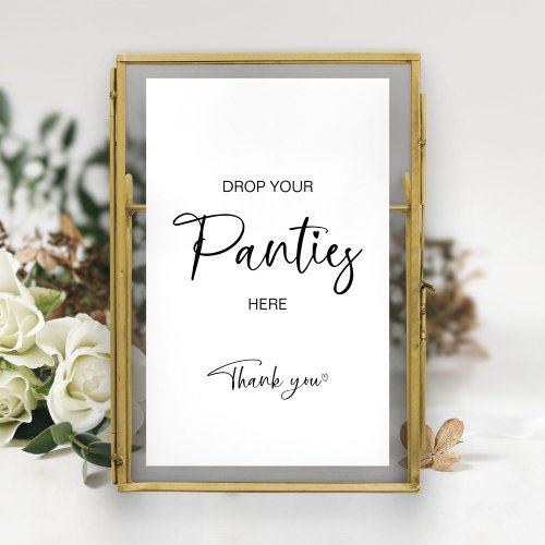 The Panty Game Sign Minimalist Bridal Shower