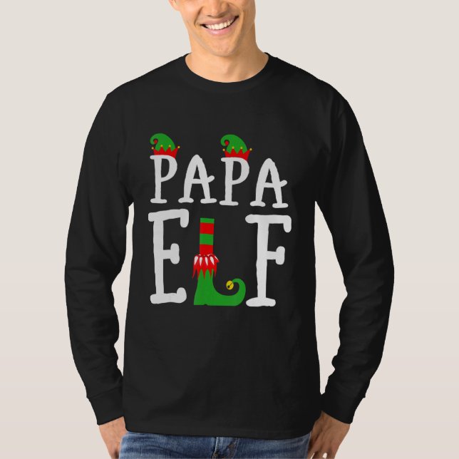 The Papa Elf Matching Group Xmas Family Christmas T-Shirt (Front)