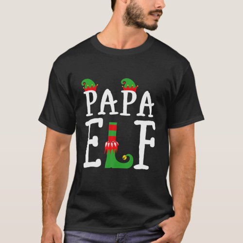 The Papa Elf Matching Group Xmas Funny Family Chri T_Shirt