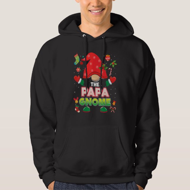 The Papa Gnome Matching Family Merry Christmas Paj Hoodie (Front)