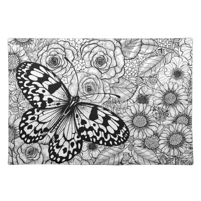 The paper kite garden cloth placemat (Front)