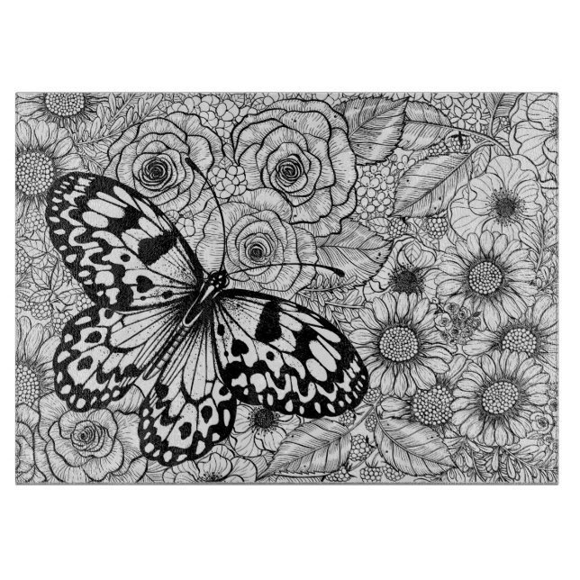 The paper kite garden cutting board (Front)