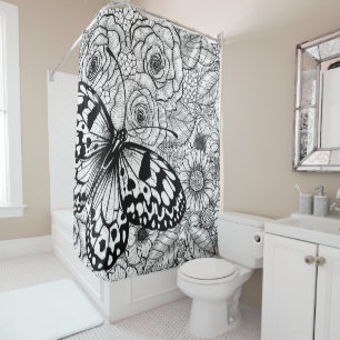 The paper kite garden shower curtain