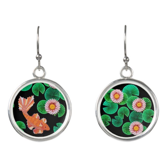 The Paper Koi Pond Earrings (Front)
