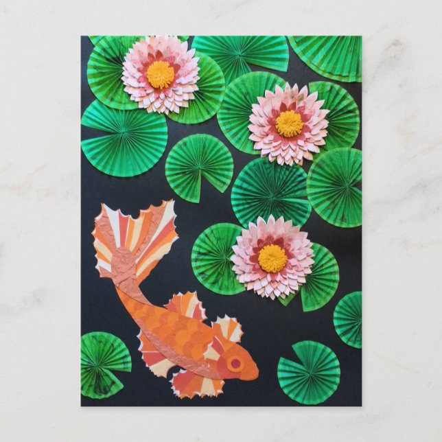 The Paper Koi Pond Postcard (Front)