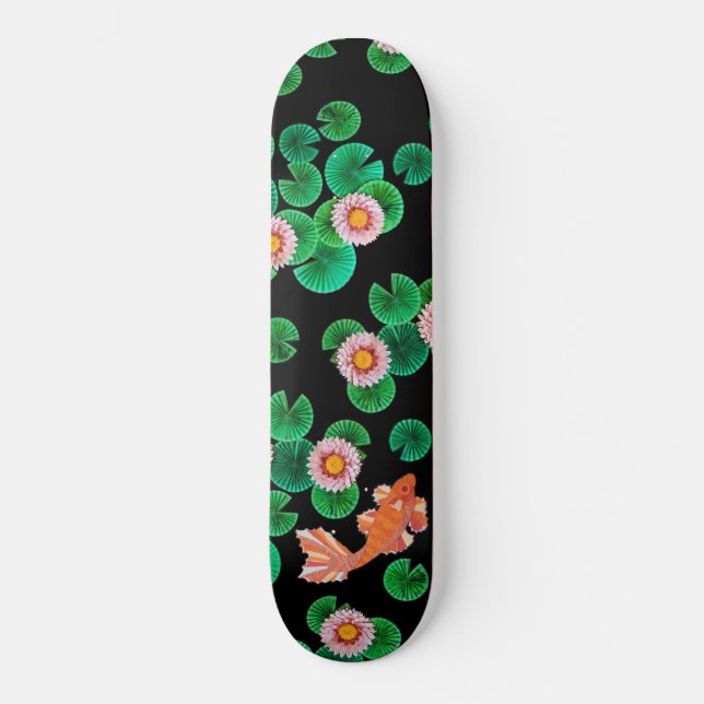 The Paper Koi Pond Skateboard Deck (Front)